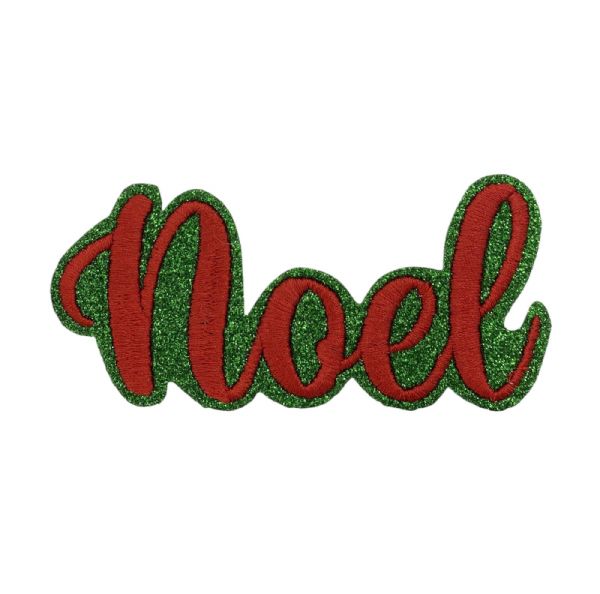 Noel, Glitter Christmas Patch