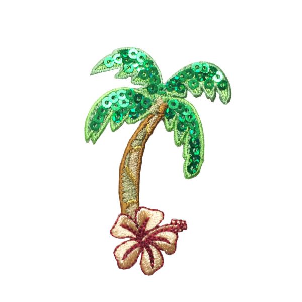 Sequin Palm Tree with Flower