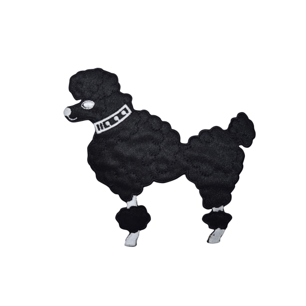 Medium Black Poodle - Facing Left
