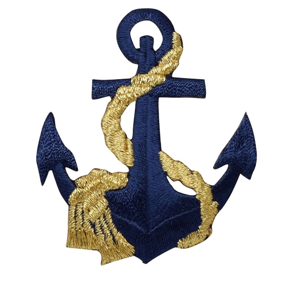 Anchor - Navy Blue/Gold Rope