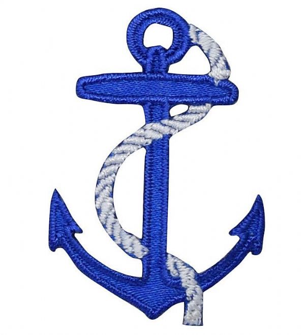 L - Blue Anchor/White Rope