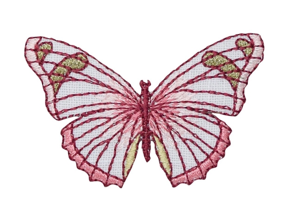 Butterfly - White/Burgundy