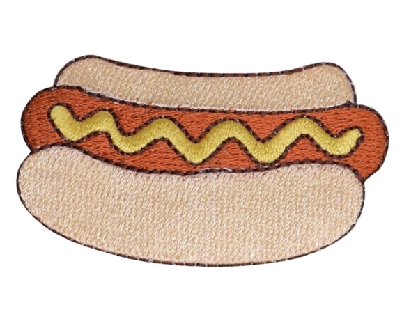 Hot Dog in Bun with Mustard
