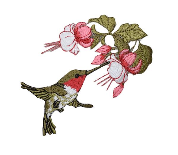 Hummingbird - Pink Flowers