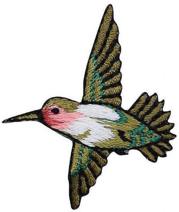 Red-throat Hummingbird Flying Left