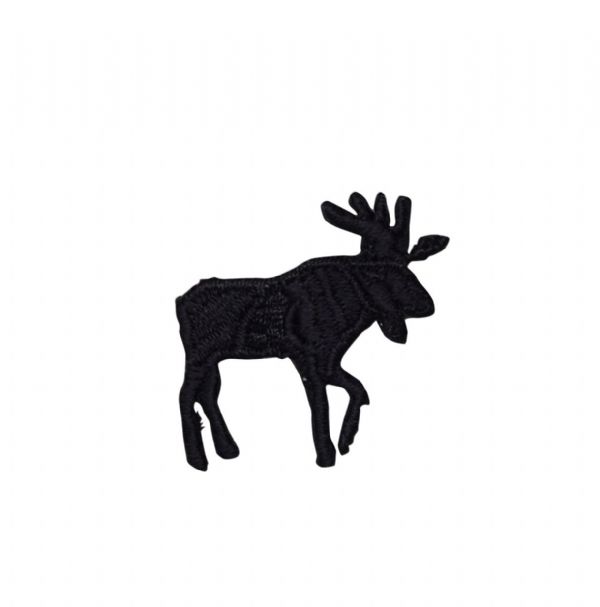 Small Black Moose Silhouette facing Right