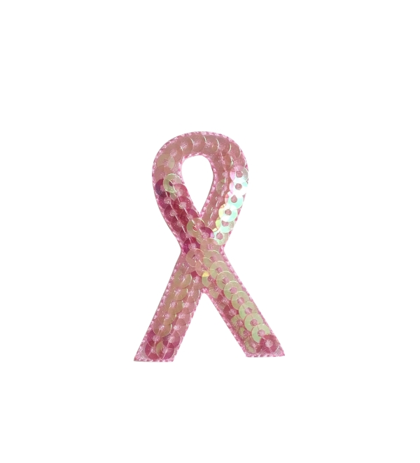 Pink Sequin Cancer Ribbon