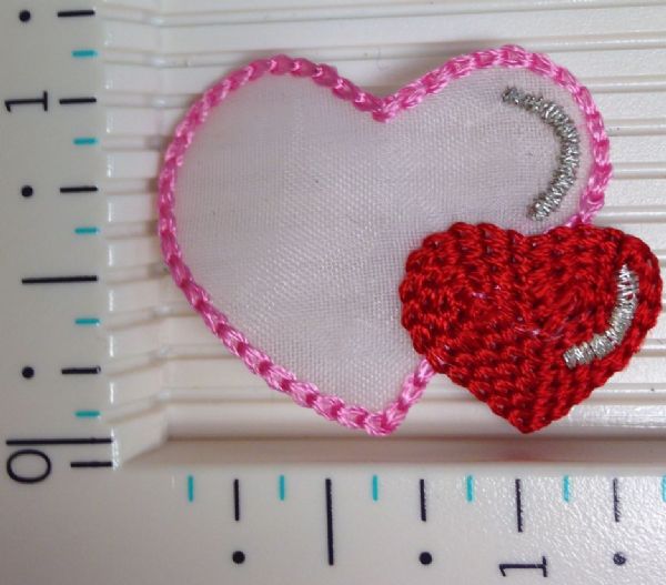 Double Heart Pink and Red CLEARANCE