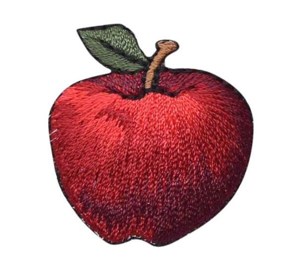 Red Apple with Leaf