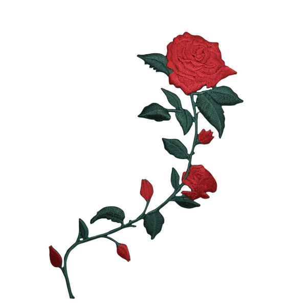 Red Roses Curved Stem Facing Right