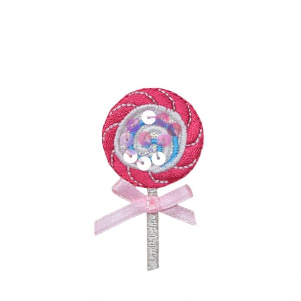 Sequin Pink Lollipop with Sheer Bow