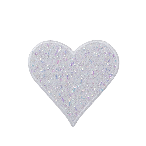 White Confetti Heart
