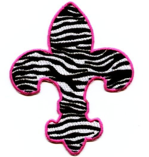 Zebra Fleur de Lis CLEARANCE