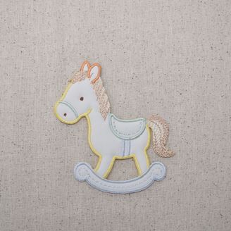 Pastel Puffy Rocking Horse