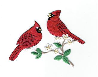 Two Male Cardinals on a Branch