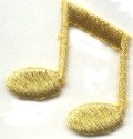 MUSICAL DOUBLE NOTE GOLD