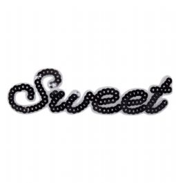 Black Sequin SWEET Word CLEARANCE