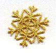 SNOWFLAKE GOLD IRON ON APPLIQUE 695708-B SPECIAL ORDER