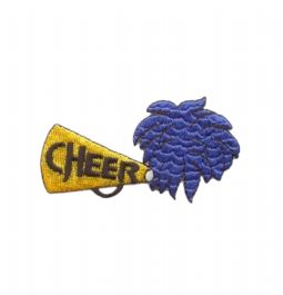 Cheer Megaphone with Blue Pom CLEARANCE