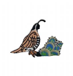 Quail with Cactus, Facing Right