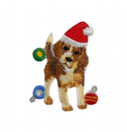 Beagle Dog with Christmas Ornaments