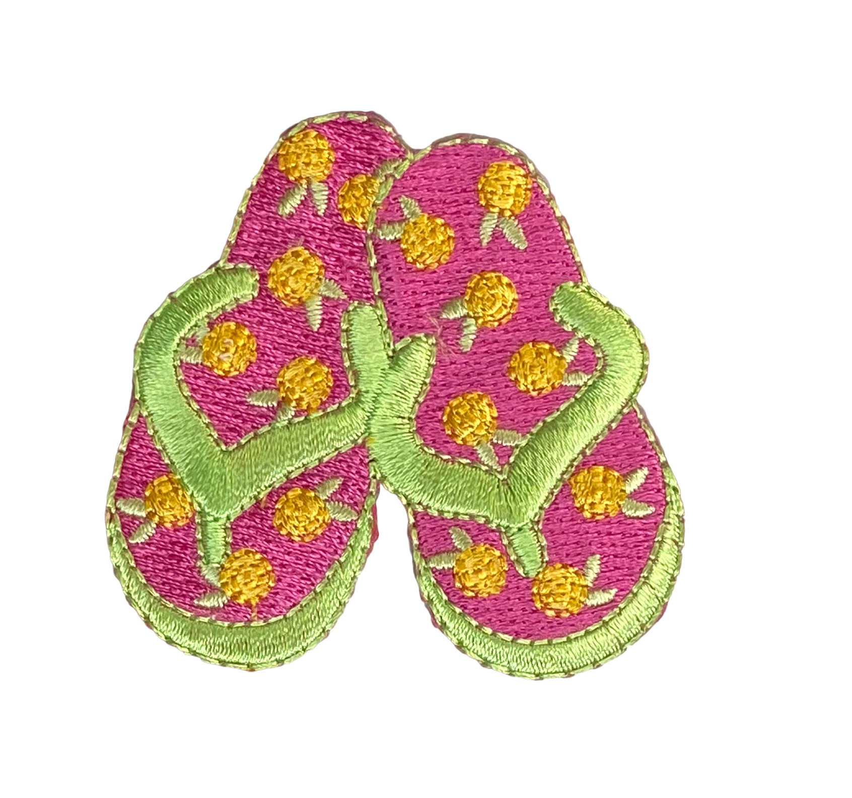 Flip flops - Hot Pink/Neon Green - Flowers