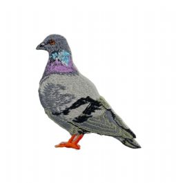 Rock Dove Pigeon Embroidered Patch