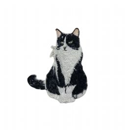 Tuxedo Cat Embroidered Patch