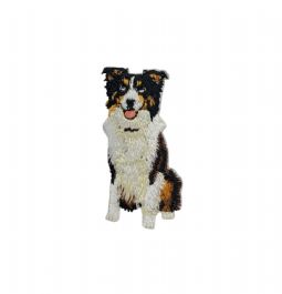 Australian Shepherd Sitting Embroidered Patch