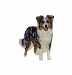 Australian Shepherd Standing Embroidered Patch