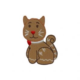 Gingerbread Cat Iron on Patch