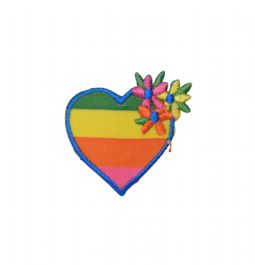 Rainbow Heart and Flowers CLEARANCE