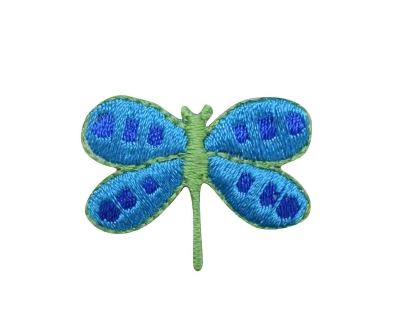 DRAGONFLY TURQUOISE WITH GREEN IRON ON PATCH 682384-B