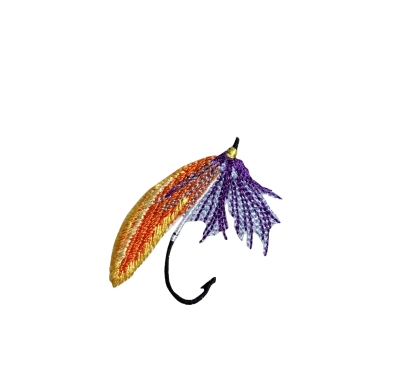 S Fly Fishing Lure - Orange/Purple - Winter's Hope