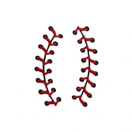 Pair of Ball Stitches Embroidered Patch