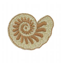 Glitter Seashell Embroidered Patch