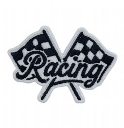 Racing with Flags Embroidered Patch