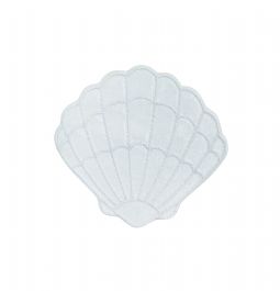 3 inch White Seashell Embroidered Patch