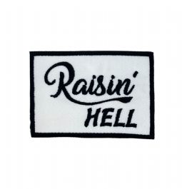 Raisin Hell - Black Embroidered Patch