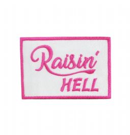 Raisin Hell - Red Embroidered Patch