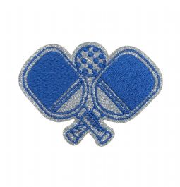 Glitter Pickleball - Blue Embroidered Patch