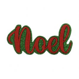 Noel, Glitter Christmas Patch