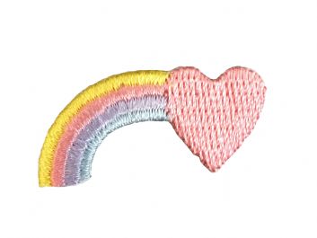Pastel Rainbow + Pink Heart