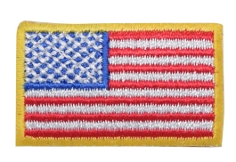 Small American Flag with Yellow Border
