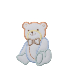 Pastel Puffy Boy Bear with Bowtie