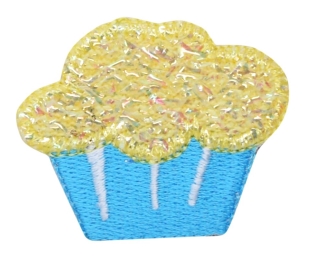 Blue/Yellow Shimmery Cupcake
