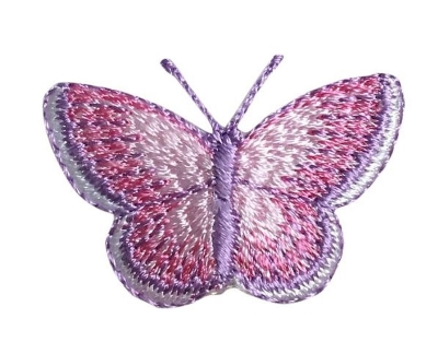 BUTTERFLY PINK AND LAVENDER IRON ON PATCH 240145-B