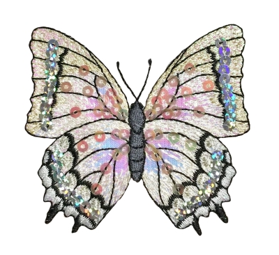 Butterfly - White Sequin 