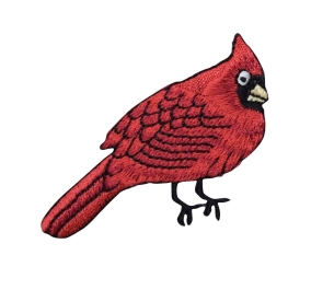 Red Male Cardinal Bird Facing Right