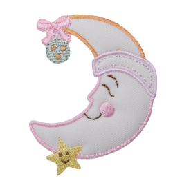 Pastel Smiling Half Moon and Star